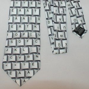 Mr. G33K nerd_ware Keyboard Keys Microfiber Tie